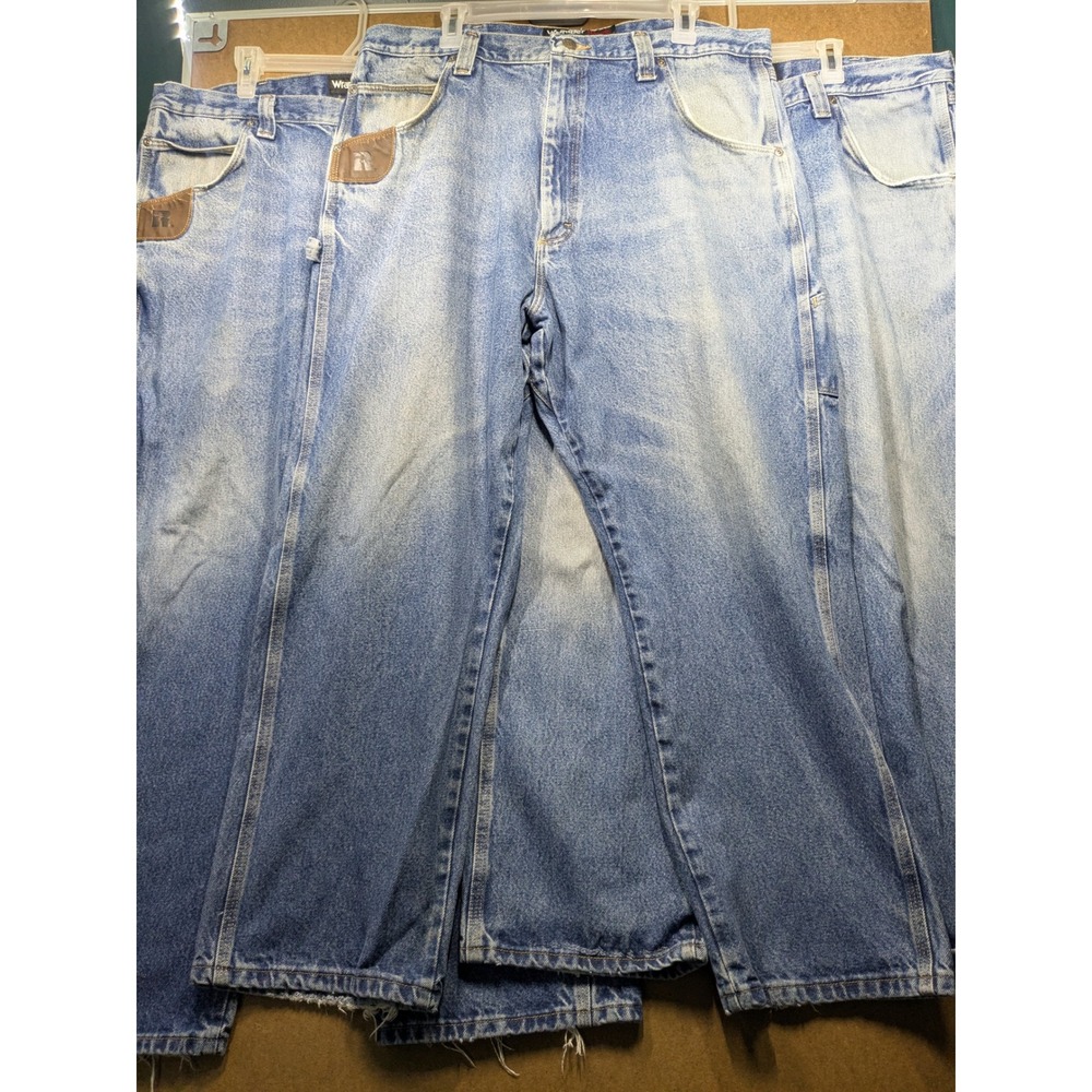 Bundle 3 Wrangler RIGGS Workwear Carpenter Jeans Blue Denim 40x30 3W020AI